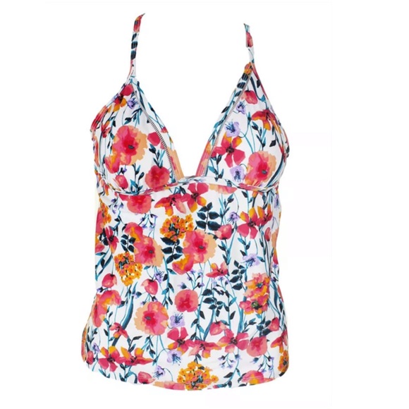 Hula Honey “In Such A Fleury” Floral Halter Tankini Top - Picture 6 of 8